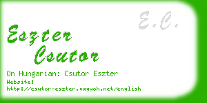 eszter csutor business card